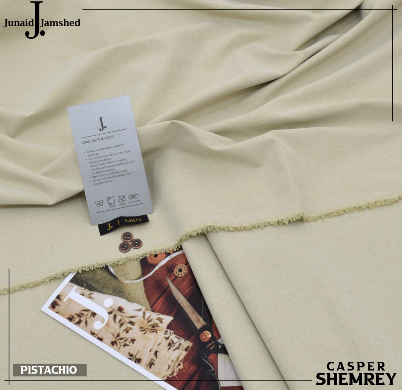 J. CASPER Shemrey Wash & Wear Unstitched Men's Suit – Premium Blended Fabric D-04
