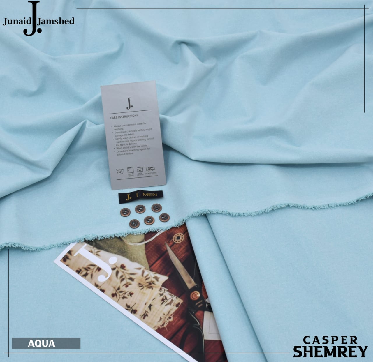J. CASPER Shemrey Wash & Wear Unstitched Men's Suit – Premium Blended Fabric D-03